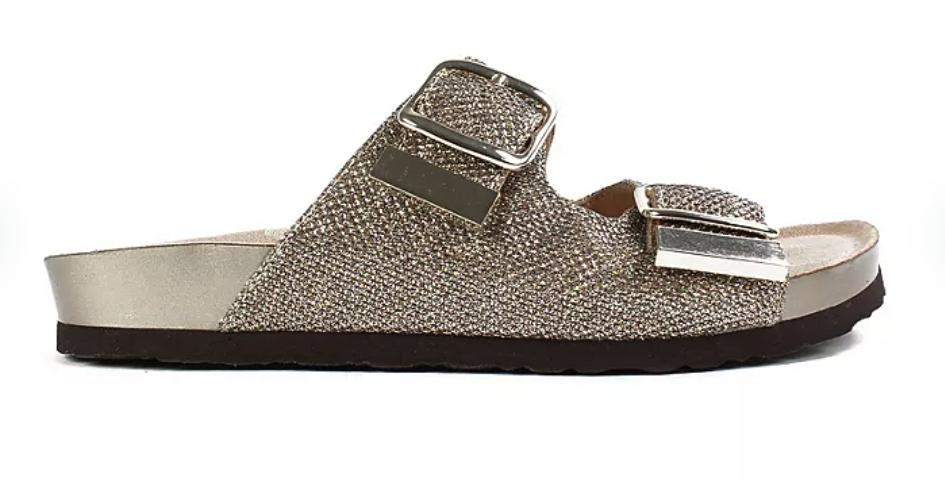 Mountain Sole Gold Glitter Sandals