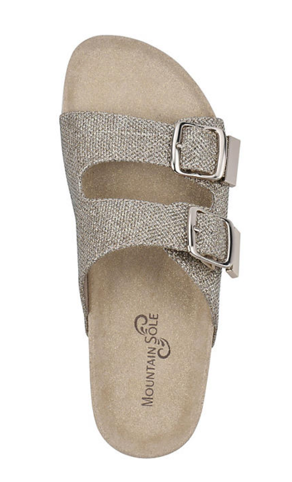 Mountain Sole Gold Glitter Sandals