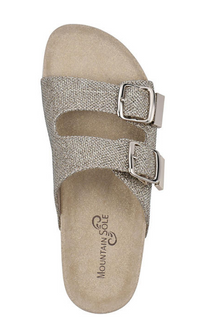Mountain Sole Gold Glitter Sandals