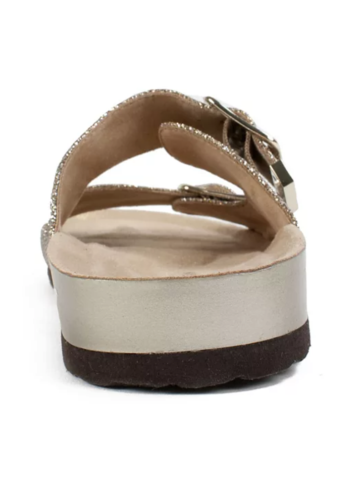 Mountain Sole Gold Glitter Sandals