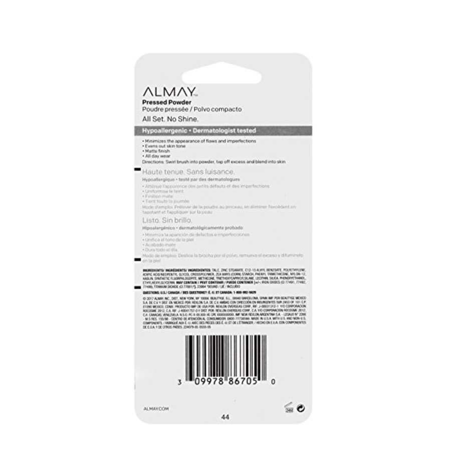 ALMAY Pressed Powder,  (500) Deep Like Me