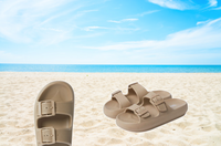 32 Degrees Ladies' Buckle Sandal, Beige