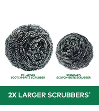 Scotch-Brite 2X Larger Stainless Steel Scrubbers