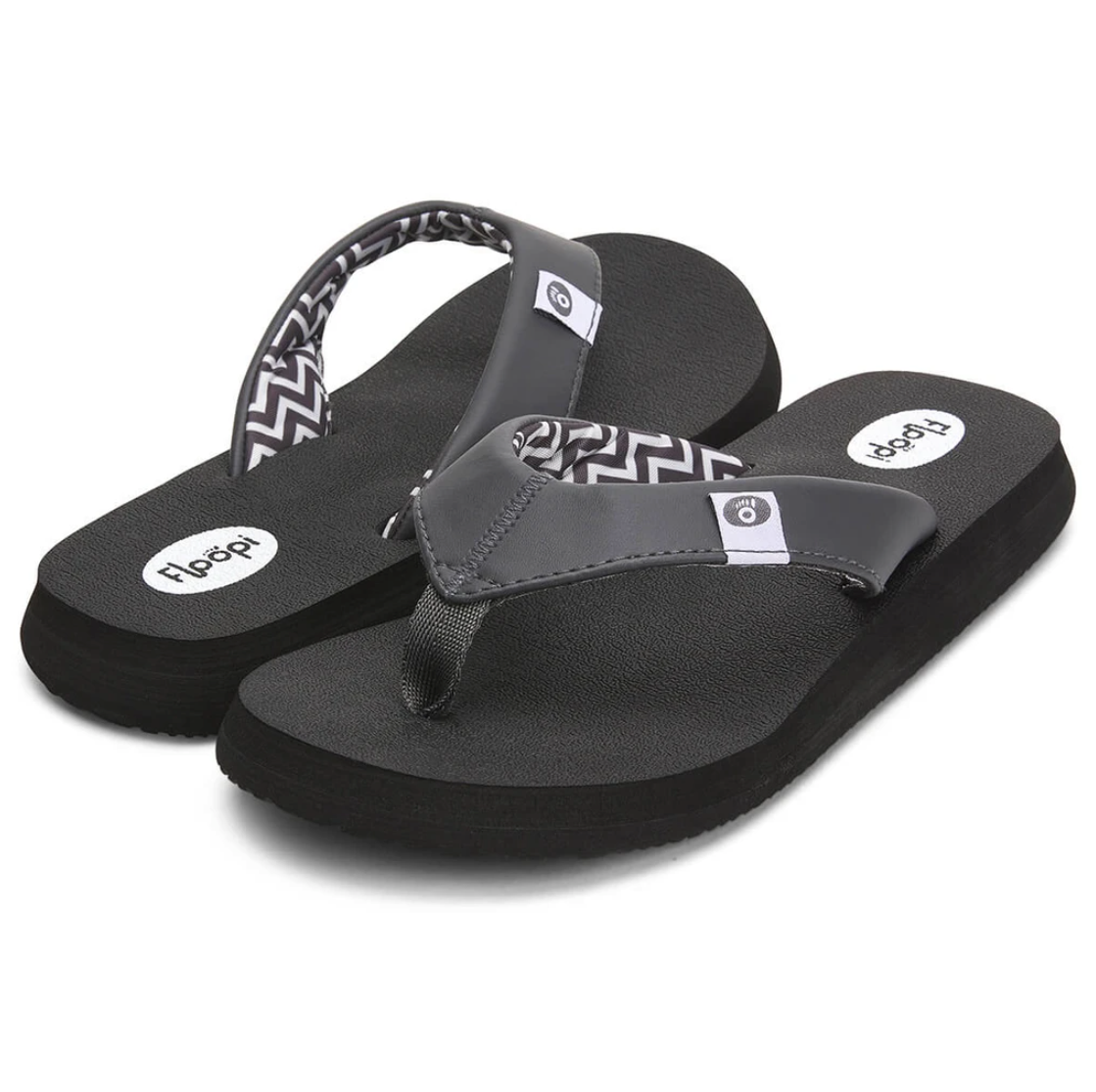 Floopi Women's Bella Yoga Mat Thong Flip Flop (Gray 518)