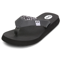 Floopi Women's Bella Yoga Mat Thong Flip Flop (Gray 518)
