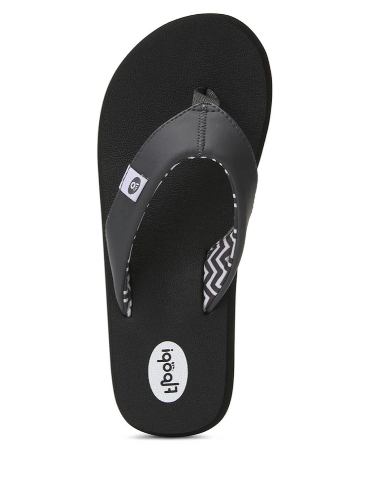 Floopi Women's Bella Yoga Mat Thong Flip Flop, Gray(518)