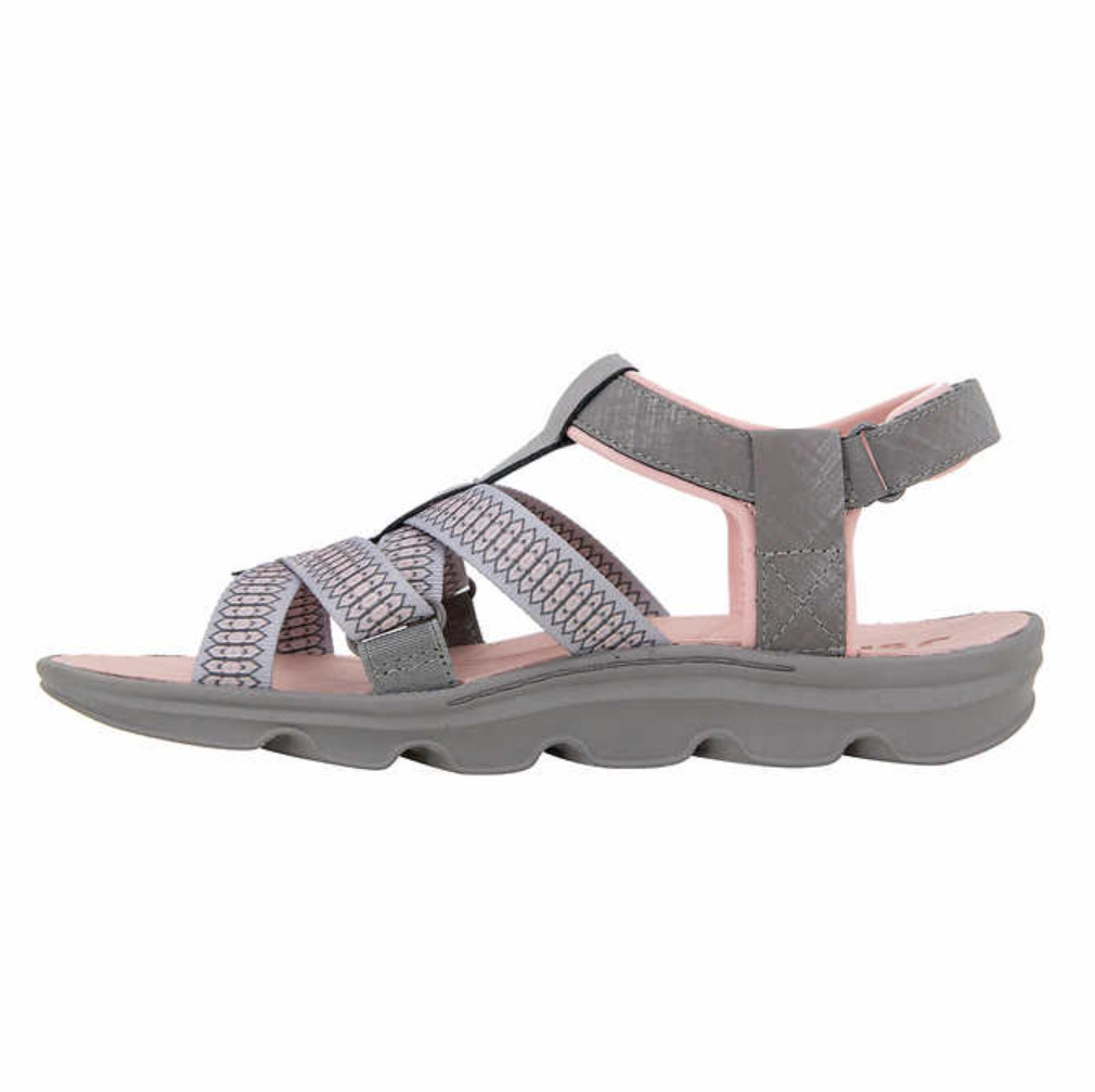 Jsport Ladies' Strap Sandal, Gray