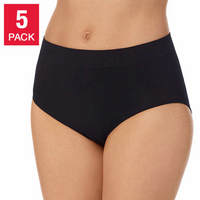 Carole Hochman Ladies' Seamless Brief, {5-pack} assorted colors