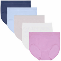 Carole Hochman Ladies' Seamless Brief, {5-pack} assorted colors