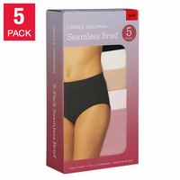 Carole Hochman Ladies' Seamless Brief, {5-pack} assorted colors