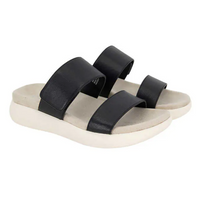 Kensie Ladies' Double Band Sandal, Black
