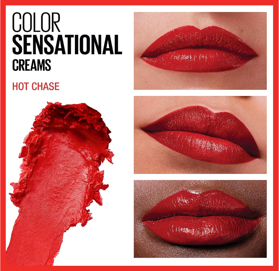 Maybelline Color Sensational The Creams, Cream Finish Lipstick, Hot Chase [333]