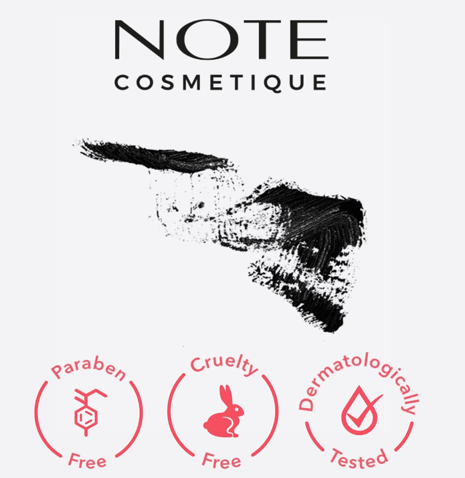 Note Cosmetics Volume One Touch Waterproof Mascara, Long Lasting, Black [01]