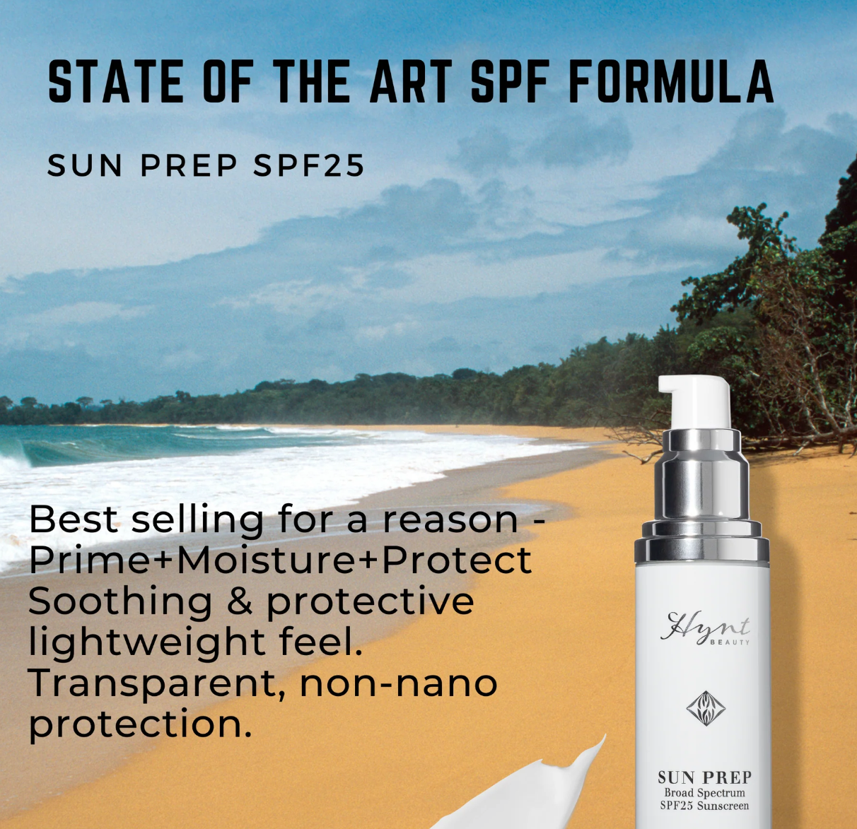 Hynt Beauty SUN PREP Broad Spectrum SPF 25 | Natural Mineral Sunscreen + Primer
