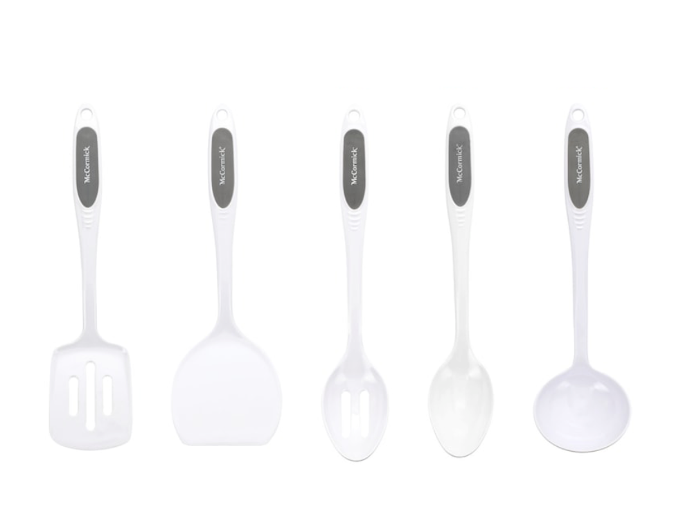 McCormick Solid Turner Spatula Cooking Utensil – White Melamine