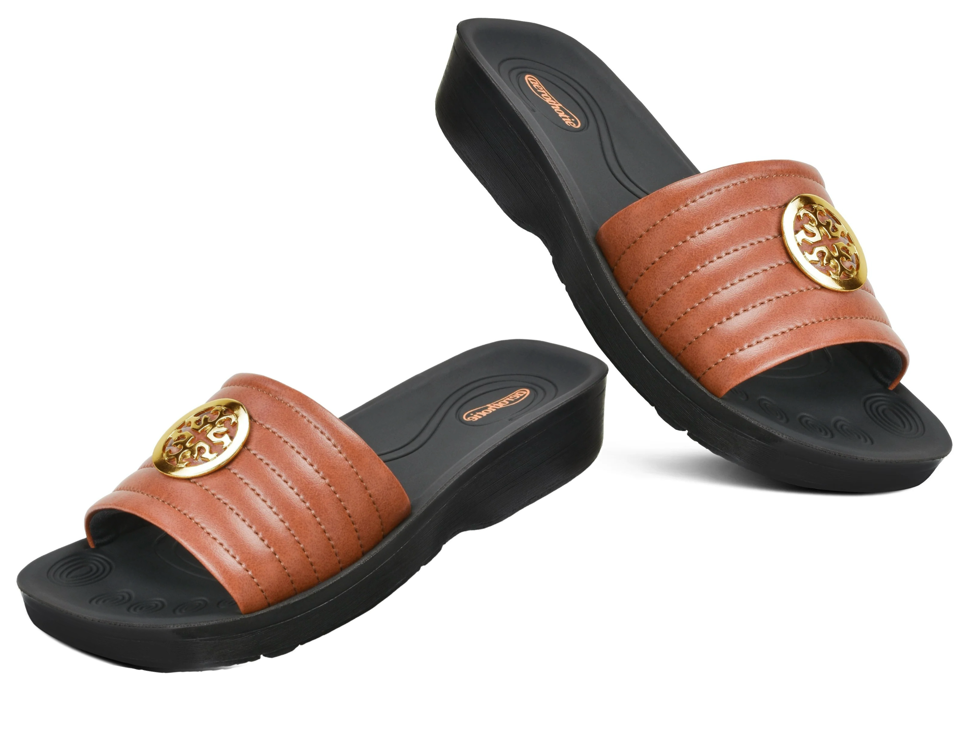 Aerothotic - Orthopedic Casual Slides For Women, OTIS - Tan (L0353)