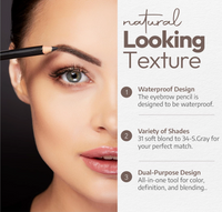 Sorme Cosmetics Waterproof Eyebrow Pencil With Brush, (31) Soft Blonde
