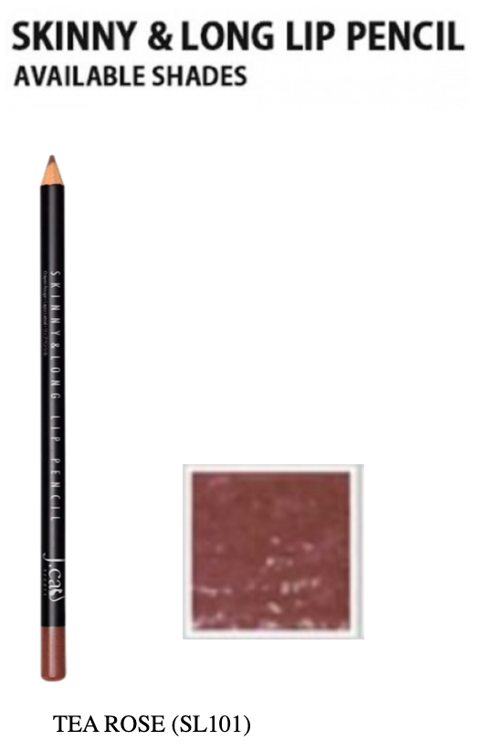 J.Cat Beauty Skinny & Long Lip Pencil - TEA ROSE (SL101)
