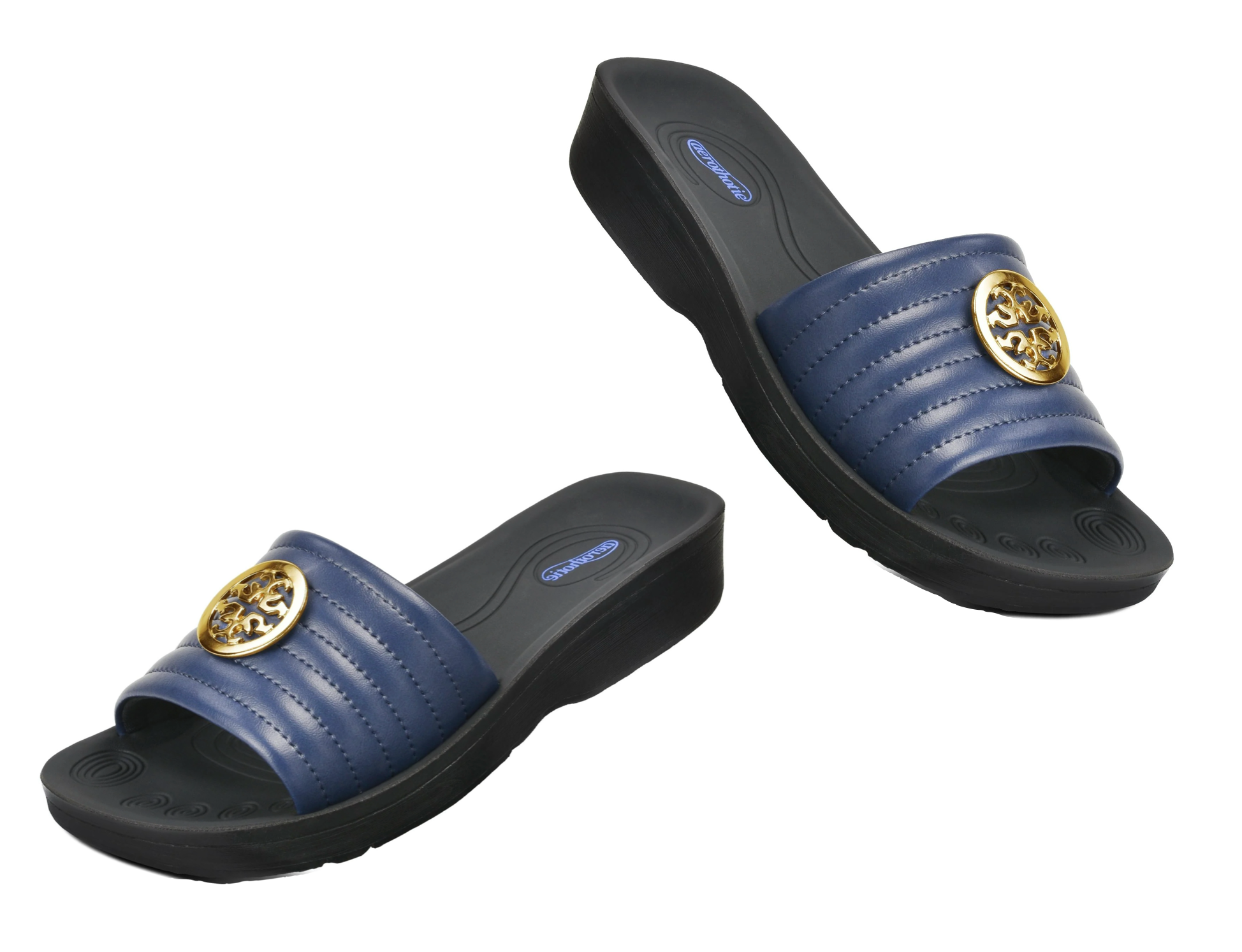 Aerothotic - Orthopedic Casual Slides For Women, OTIS - Navy (L0353)
