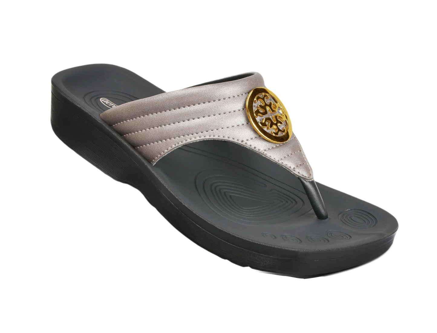 Aerothotic - Women's Walking Thong Sandals, Idelle - Brown (L0360)