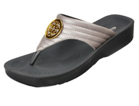 Aerothotic - Women's Walking Thong Sandals, Idelle - Brown (L0360)