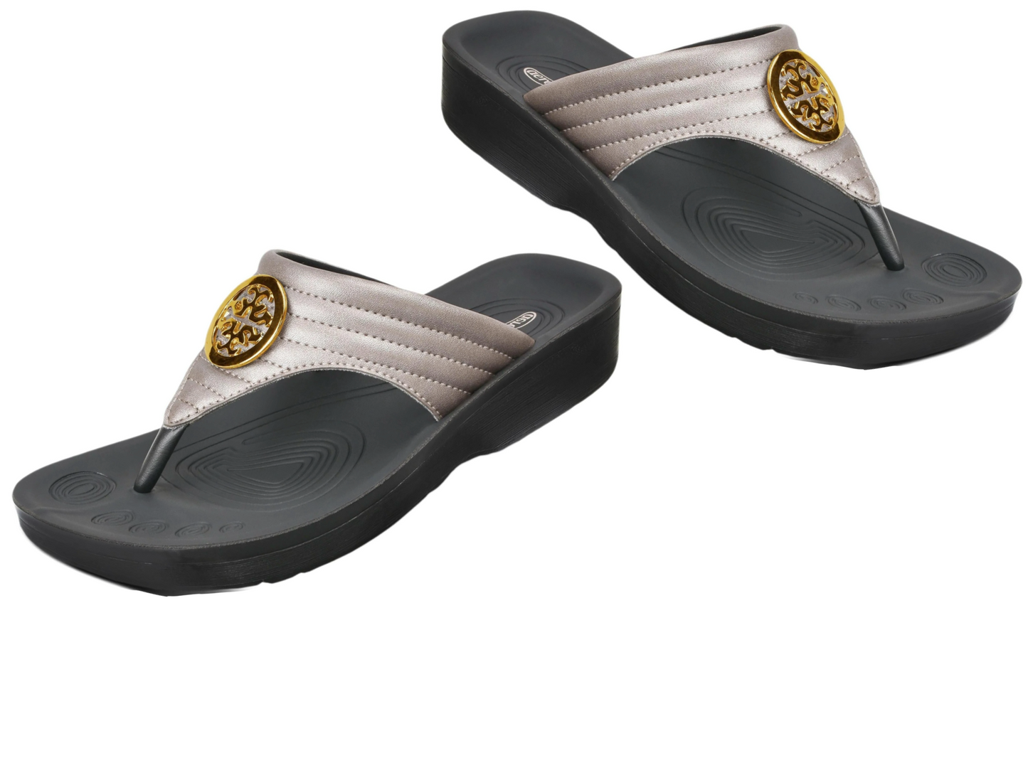 Aerothotic - Women's Walking Thong Sandals, Idelle - Brown (L0360)