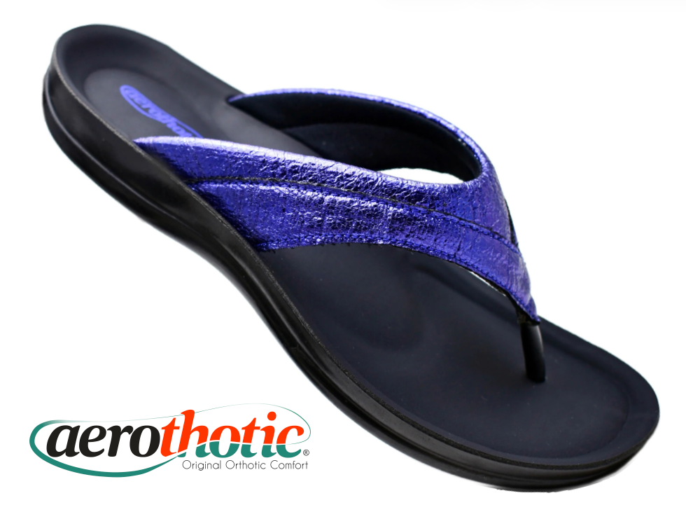 Aerothotic Women's Comfortable Slides, Sela , Blue (L1302)