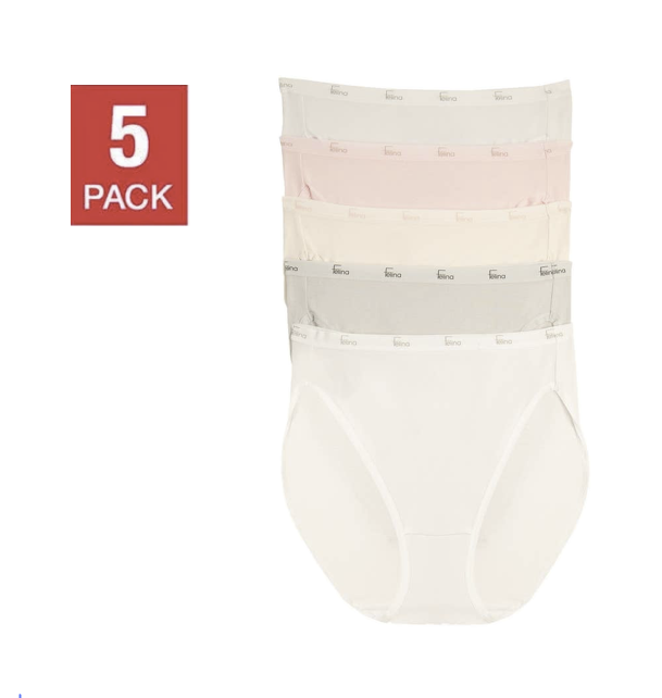 Felina | Signature Cotton Hi-Cut 5-Pack - Glacier Pink # 547 (5-Pack)