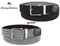 Tommy Bahama Men's Stretch Braided Reversible Belt, Black/Grey
