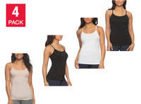 Felina Women's Cotton Stretch Camisole, (4-Pack)