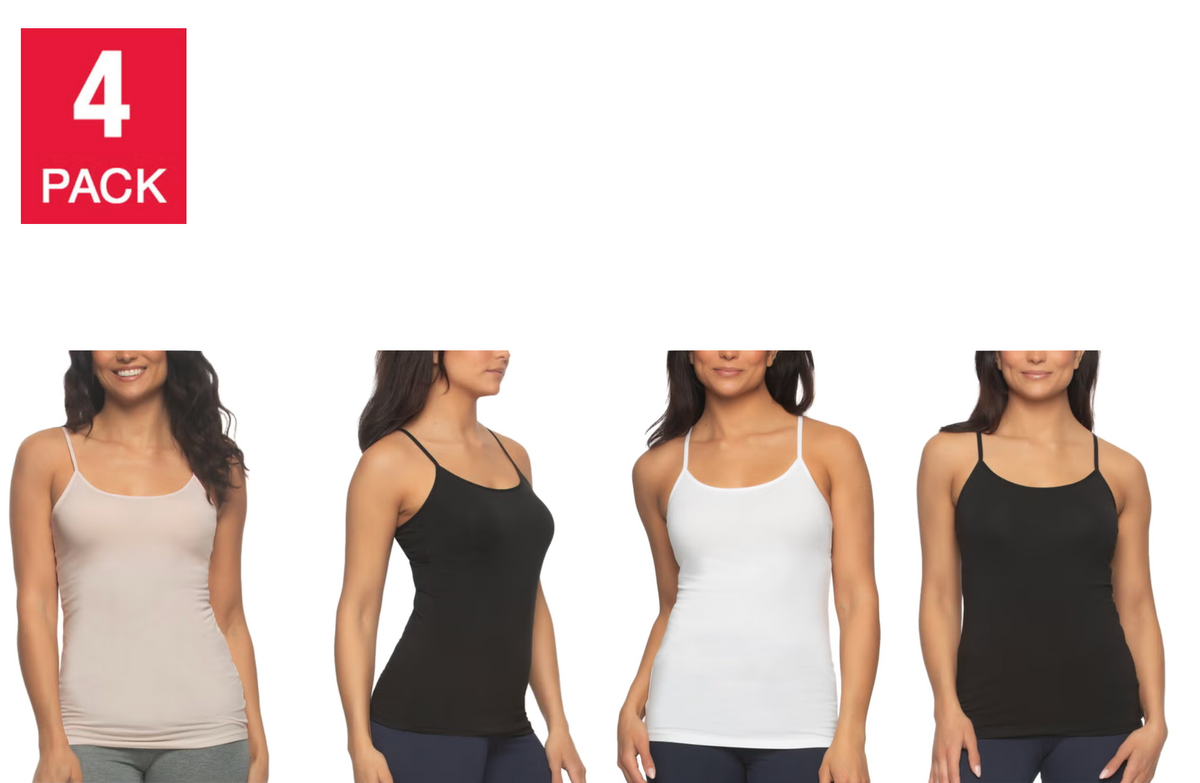 Felina Women's Cotton Stretch Camisole, (4-Pack)