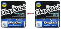 ChapStick Moisturizer Original Lip Balm Tube, SPF 15, 0.15 oz (2-Pack)