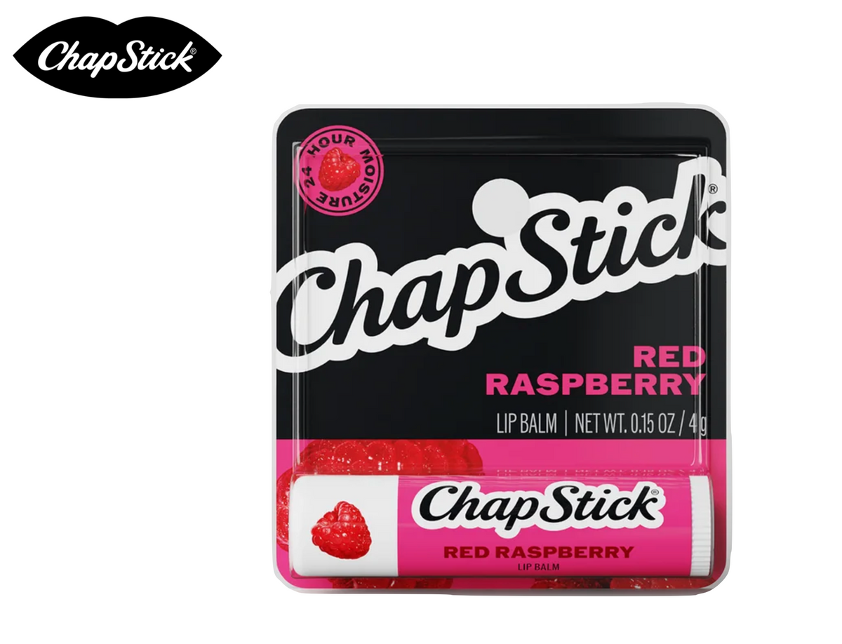 Chapstick Classic Lip Balm, SPF 15, Broad Spectrum, Red Raspberry (3-Pack)