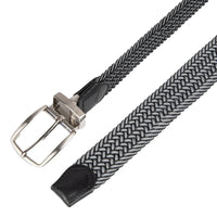 Tommy Bahama Men's Stretch Braided Reversible Belt, Black