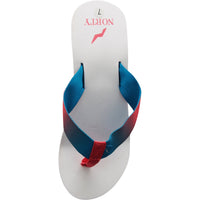 Norty Womens Sandal Flip Flop Wedge Turq Watermelon (15401)
