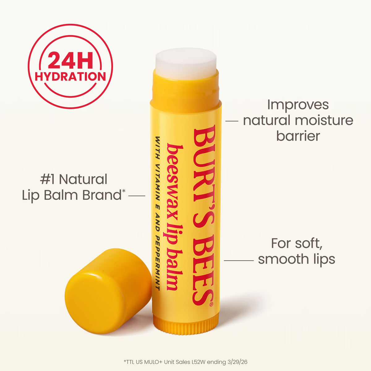 Burt's Bees 100% Natural Origin Moisturizing Beeswax Lip Balm