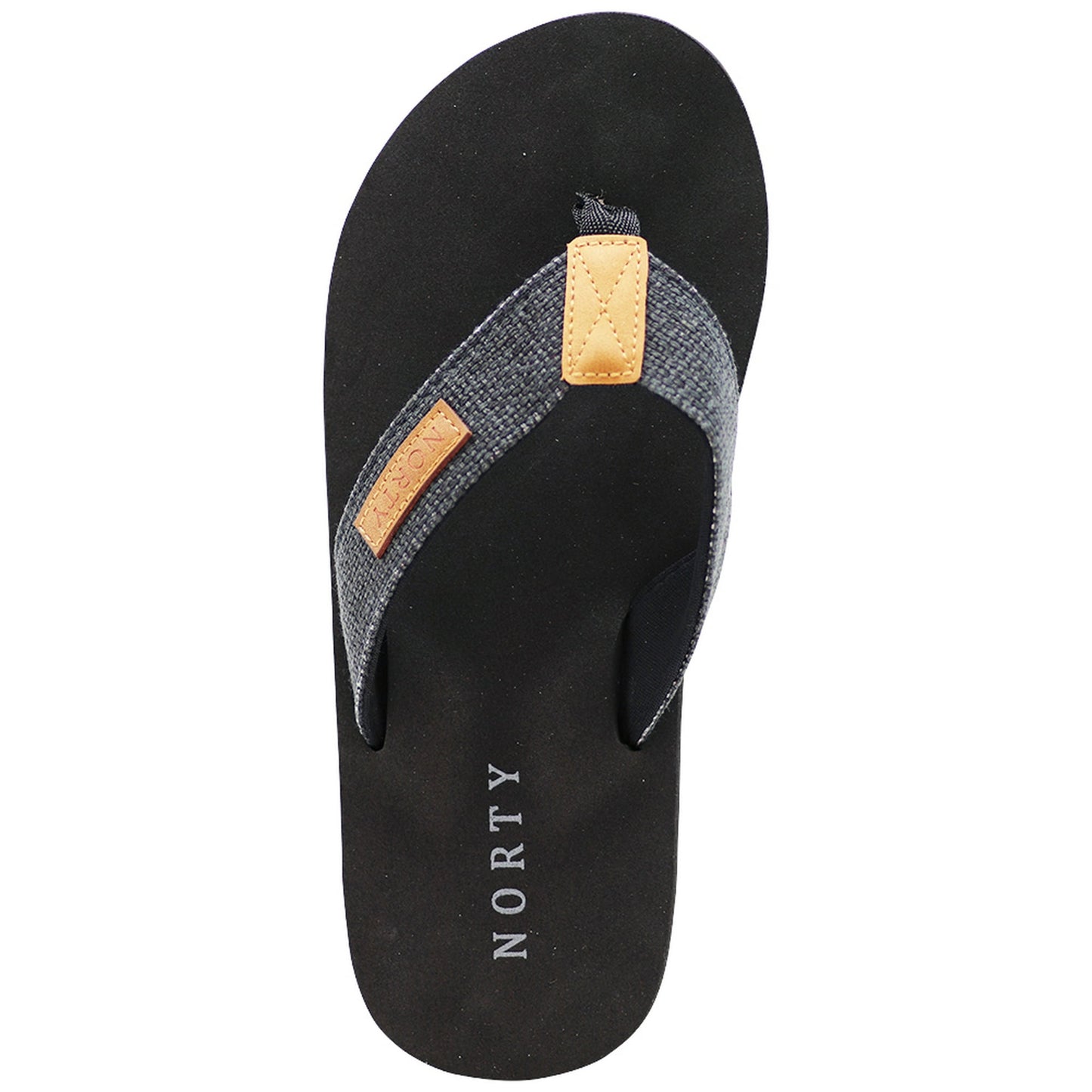 NORTY Men's Sandals, Outdoor & Indoor Flip Flop, Black (11062)