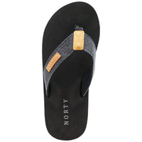 NORTY Men's Sandals, Outdoor & Indoor Flip Flop, Black (11062)
