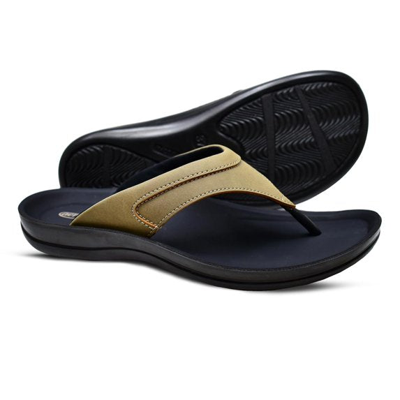 Aerothotic Women's Comfortable Slides, Terrene, khaki (L1324)