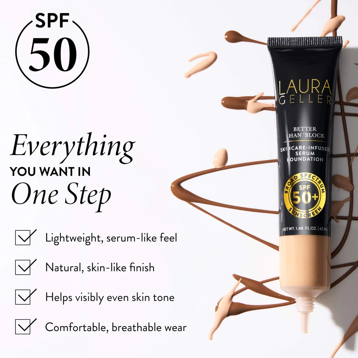 LAURA GELLER Better Than Block Skincare-Foundation SPF 50+