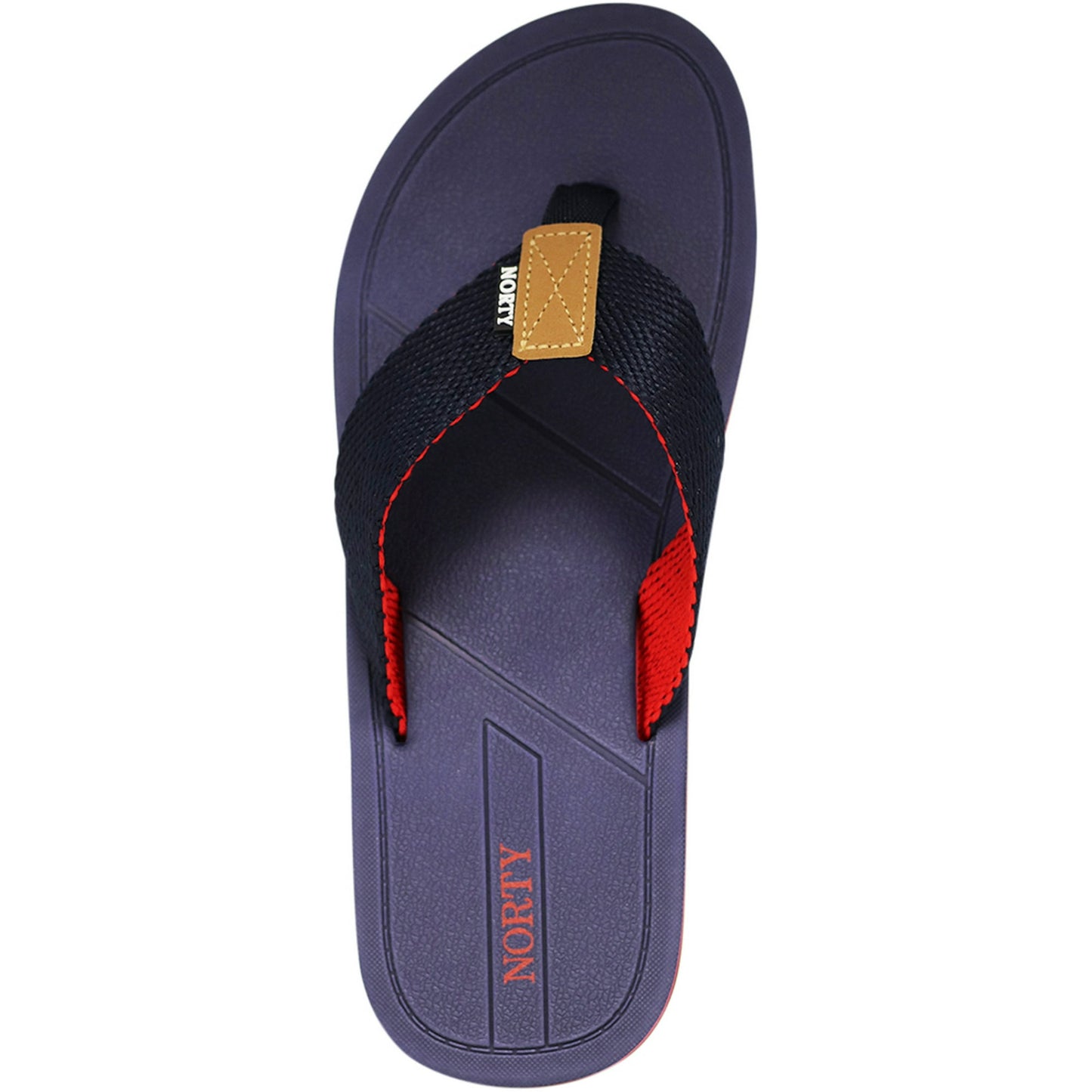 NORTY Men's Sandals Outdoor & Indoor Flip Flop (Navy/Red) - (11114)