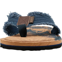 NORTY Mens Flip Flops Adult Male Beach Thong Sandals, Indigo Canvas (13117)