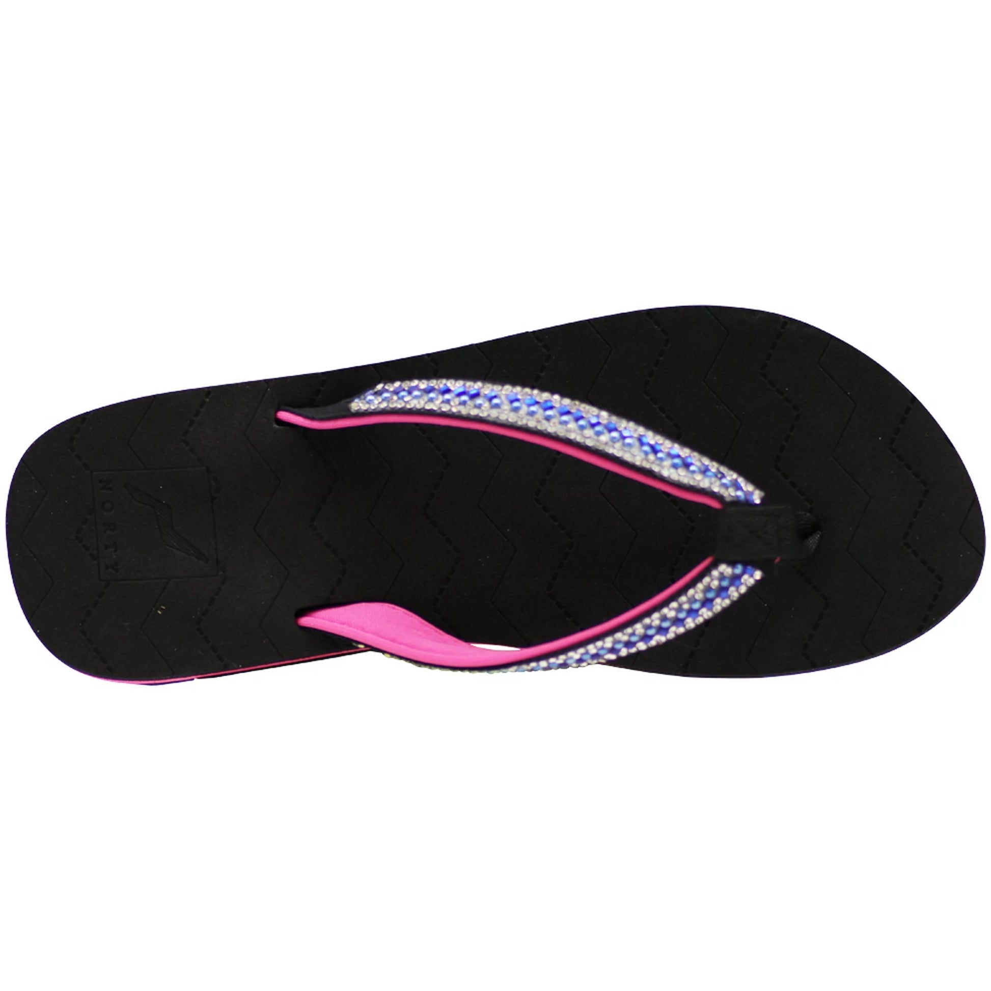 NORTY Womens Flip Flops Adult Female Sandals Black Gem (12055)