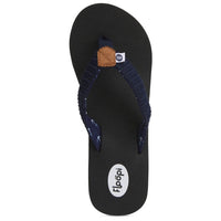 Floopi Womens Anna Wedge Yoga Mat Thong Flip Flop (Navy 519)