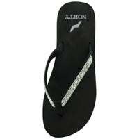NORTY Women's Flip Flops Adult Female Sandals Black Gem (12051)