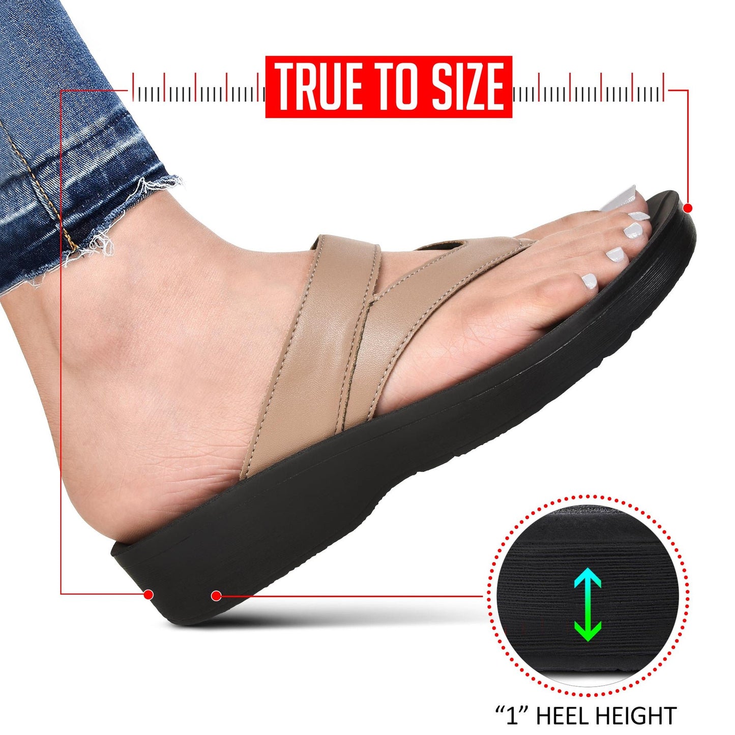 Aerothotic - Glen Casual Thong Women’S Walking Sandals - (L0329)