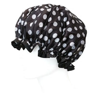 Wrapables Double Layer Waterproof Shower Caps, Animal Print & Dots (Set of 4)
