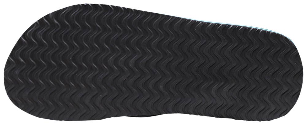 NORTY Men's Sandals, Outdoor & Indoor Flip Flop Thong Shoe (Black/Blue) - (11041)