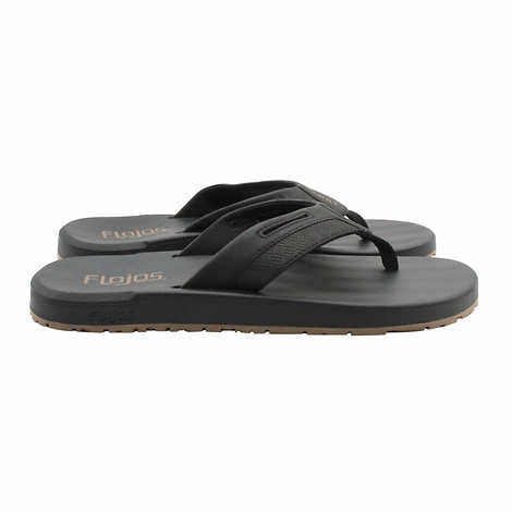 Flojos Men's Flip Flop, Black, 12