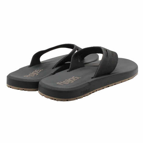 Flojos Men's Flip Flop, Black, 12